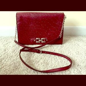 Dana Buchman Red-Burgundy Shoulder/Crossbody Purse